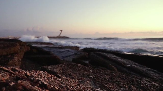 wave breaker in the The Mediterranean Sea Latakia Syria