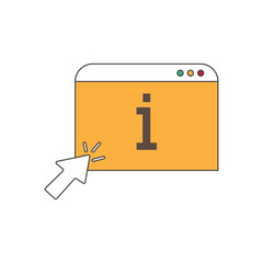 information search colored icon. vector design illustration