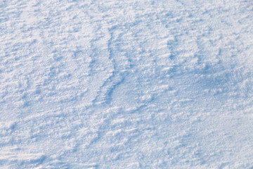 snow covered surface close up