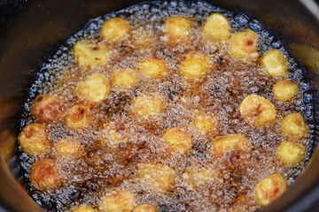 small potatoes fried in oi