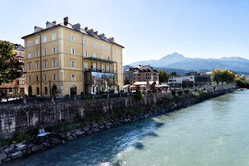 Stadtpanorama. Architektur. Sehenwürdigkeiten. Östereich. Salzburg. Altstadt.