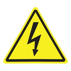 High Voltage Sign. Danger symbol. Warning icon.