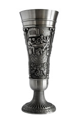 Pewter wine goblet