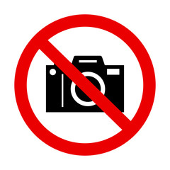 znak zakaz fotografowania - obrazy, fototapety, plakaty