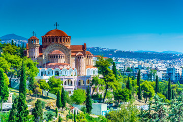 Saint Paul cathedral in Thessaloniki, Greece - obrazy, fototapety, plakaty