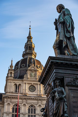 Fototapeta na wymiar Statue fountain in front of the town hall in Graz, Austria