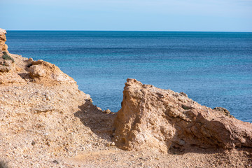 Fototapeta na wymiar The coast of ametlla mar on the coast of tarragona