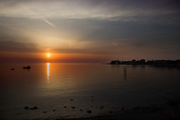 sunset on sea