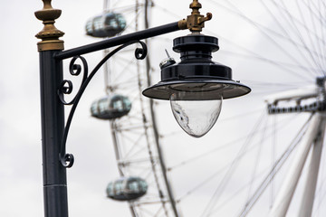 London Eye with office buildings