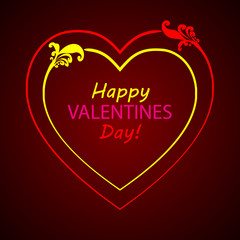 Happy valentine's day. Holiday design for happy valentine day greeting card, poster, banner. Vector illustration
