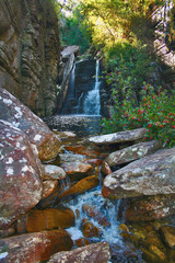 Brazilian waterfalls in Minas Gerais. The largest fresh water reserve on the planet