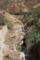 Fototapeta na wymiar Wadi Qelt, saint George Koziba near Jericho