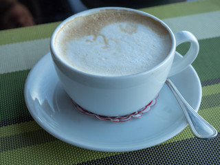 cup of coffee on table