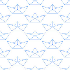 Paper contour boat pattern