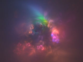 Rainbow multicolor light clouds abstract background