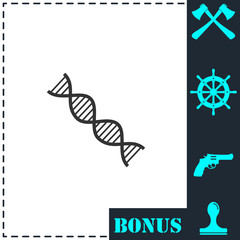DNA icon flat