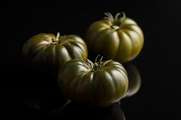 Dark brandywine tomatoes.