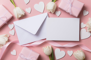 Fototapeta na wymiar Romantic letter. Valentine's day, Mother's day background