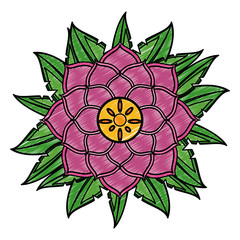 Lotus flower symbol scribble