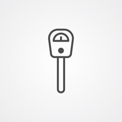 Parking meter vector icon sign symbol