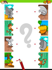 match jigsaw puzzles educational activity