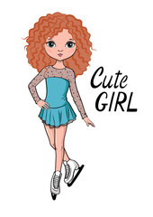Cartoon girl (figure skater)