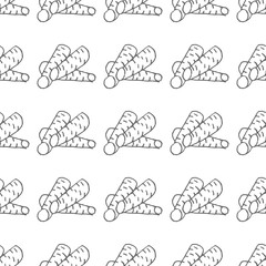 carrot vector seamless pattern isolated on white background