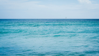 Beautiful beach showing the blue of the sea