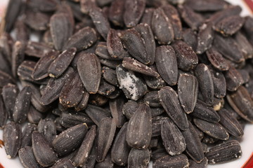 Roasted salted black sunflower seed background