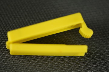 colorful bag clips isolated