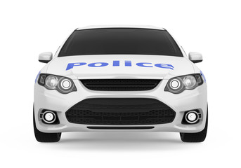 Naklejka premium Police Car Isolated