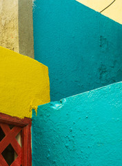 Close-up of a Colorful Caribbean Building