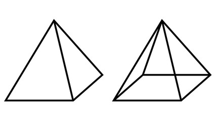 Geometry pyramid vector