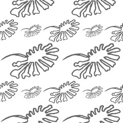 leaf vector seamless pattern isolated on white background