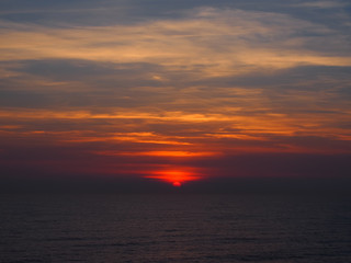 Fototapeta premium Very late sunset on the baltic sea
