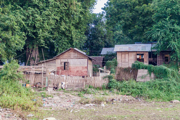 Fototapeta premium Simple houses in Nyaung U village in Bagan, Myanmar