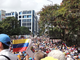 Masiva concentraci&oacute;n de apoyo al Presidente de la Asamblea Nacional de Venezuela, Caracas 23 enero 2019 