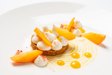 persimmon and meringue tart