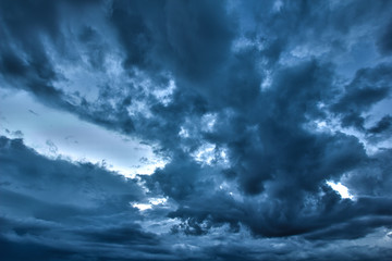 dramatic sky with clouds