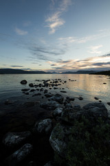 Fototapeta na wymiar sunset on a lake