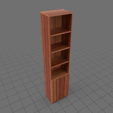 Bookshelf with a bottom drawer