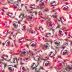Rose pattern, pink rose pattern, seamless floral pattern.