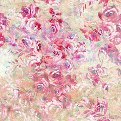 Rose pattern, pink rose pattern, seamless floral pattern. - 245042142
