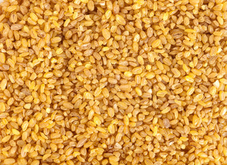 bulgur seeds background,top view,.  close-up