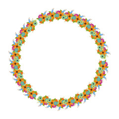 Obraz premium floral wreath flowers decoration