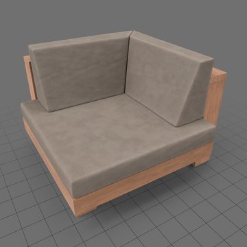 Outdoor corner chair