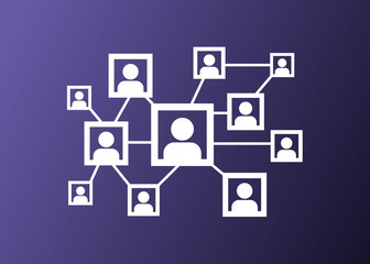 Fototapeta premium social network icon, people network illustration. vector, eps 10