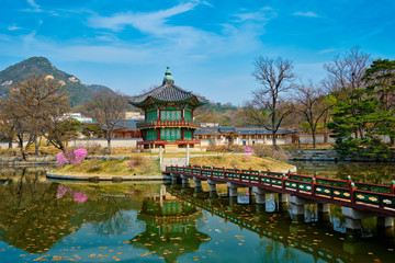 Hyangwonjeong Pavilion, Gyeongbokgung Palace, Seoul, South Korea