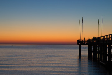 Fototapeta na wymiar pier at weissenhauser strand in Germany