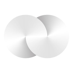 Infinity symblol of interlaced circles. Vector sign with gradient effect.